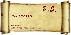 Pop Stella névjegykártya