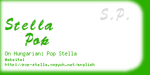 stella pop business card